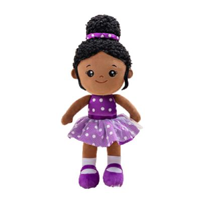 China Soft Baby - Doll Girl Baby First - Sleeping Doll African American Ragdoll Hug Friend Plush Toy Kids for sale