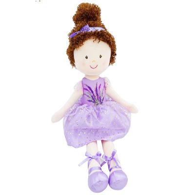 China Lavender Soft Scented Soft Doll Stuffed Plush Doll Cuddly Gifts For Girls Purple Tulle Dress for sale