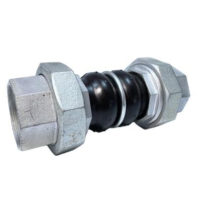 China EPDM Galvanized Double Sphere Flexible Bellows Rubber Screwed Expansion Joint Equal for sale