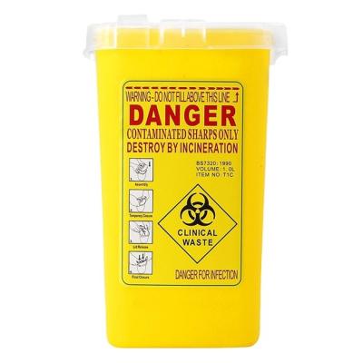 China 510k PP Safety Box Medical Plastic Biohazard Needle Syringe Bin Sharps Container Disposal for sale