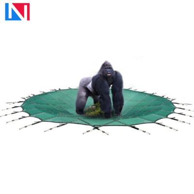 China Waterproof 16*32ft Solid 100% PP Mesh Swimming Pool Safety Cover Polypropylene Swimming Pool Cover For Winter for sale