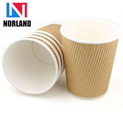 China Disposable Manufacturer Takeaway Hot Biodegradable Paper Coffee Cup Logo Large Paper Cup Custom Made for sale