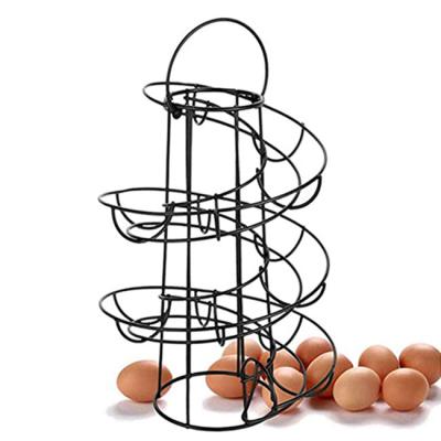 China Viable Free Spiraling Egg Dispenser Rack Wire Egg Storage Skelter for sale