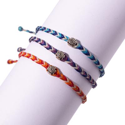 China CLASSIC Thailand Friendship Diy Woven Wax Braided Rope Bracelet Adjustable Custom Unisex Handcrafted Bracelets for sale