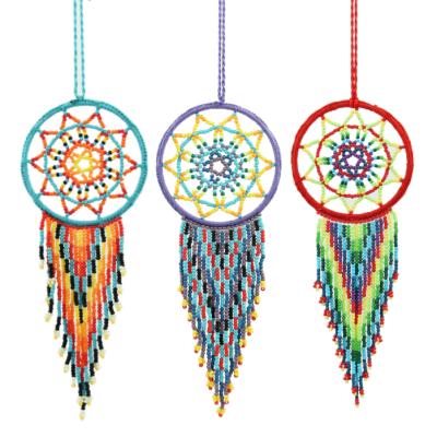 China Handmade - Wholesale Handmade Bead Woven Dreamcatcher with Beads for Decoration Car Home Decoration for sale