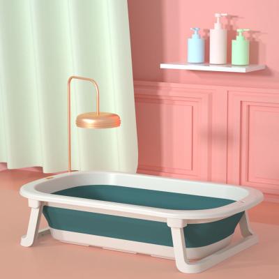 China Baby Cleaning Folding Portable Plastic Foldable Baby Bath Tub For Kids Baby Portable Folding Bathtub For Children for sale