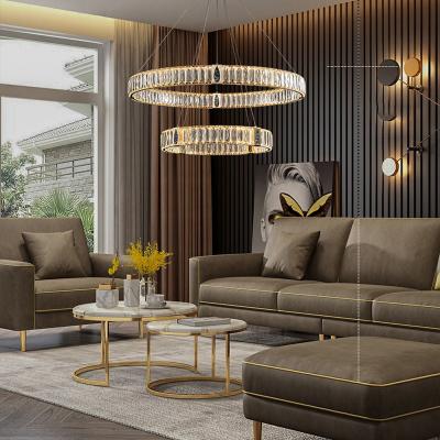 China Modern New Arrival Living Room Indoor Luxury Crystal Round Led Pendant Lamp Bedroom Decorative for sale