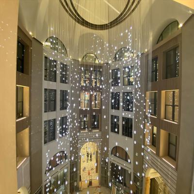 China Custom Long Staircase Hotel Lobby Restaurant Project Chandelier Modern Hot Sale Modern Luxury Led Lamp for sale