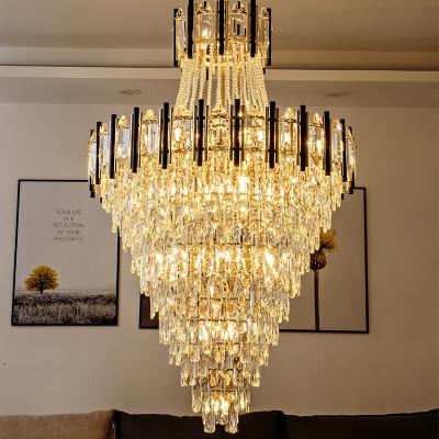 China New Design Modern Hotel Bedroom Living Room Decoration Luxury Large Gold Crystal Led Chandelier for sale