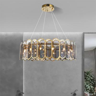 China New Model Stainless Steel Crystal Modern Luxury Led Chandelier Villa Living Room Bedroom Lamp for sale