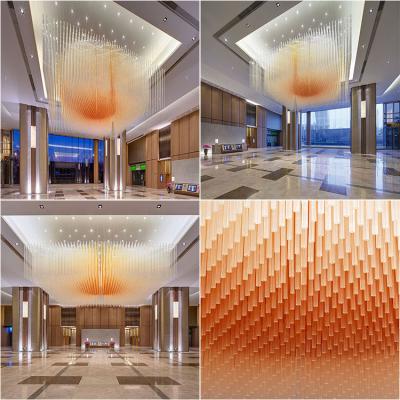 China Large LED Custom Luxury Modern Glass Project Hotel Factory Price Indoor Chandelier Light for sale