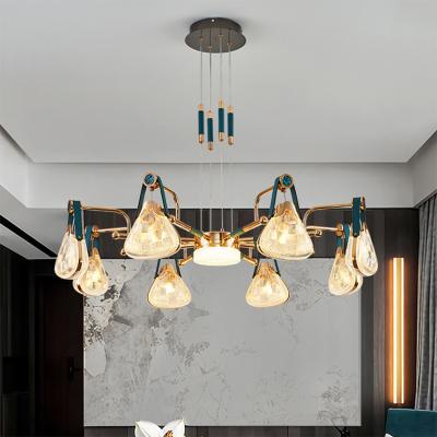 China Modern Simple Decorative Bedroom Restaurant Living Room Restaurant Style Hanging Led Chandelier Pendant Lamp for sale