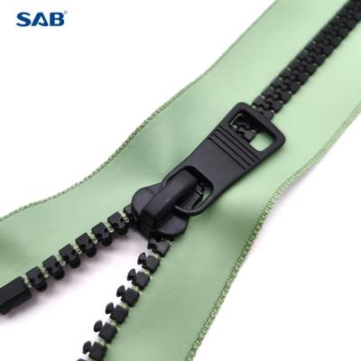 China New resin style#5 automatic lock zipper clothing zipper SAB brand waterproof open resin waterproof bag zipper for sale