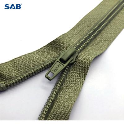 China High Quality Customized ECO Auto Lock Recycle Nylon Open Zipper for Garment and Bags and Luggage and Shoes Zipper Lock for sale