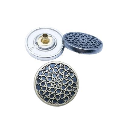 China High Quality Nickel Free Grid Cut Out Snap Button For Clothes Clothing Button Zinc Alloy Metal à venda