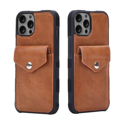 China Hot Selling Luxury Leather Cases Shockproof PU Leather Card Slot Phone Protector EU UK Cell Phone Case For Iphone 12 pro max for sale