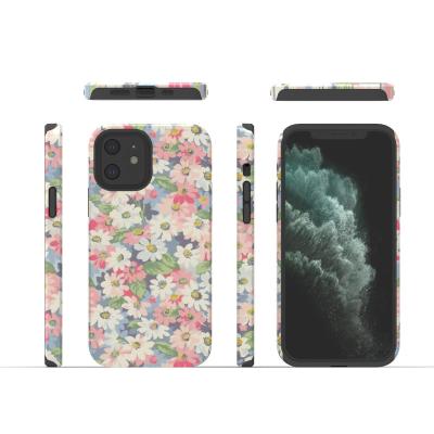 China 3d Shockproof Coated Sublimation 2 in 1 Hard Bank Phone Case Tpu PC Sublimation Blanks Phone Case for Iphone 12 pro max for sale