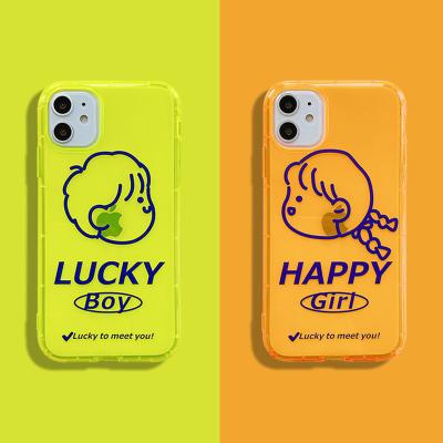 China Shockproof Fast Shipping Fluorescent Neon Pattern TPU Mobile Phone Case For iPhone 11 12 13 for sale