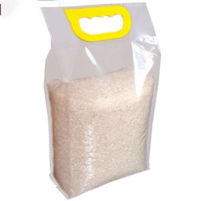 China Hot Sale Recycled 5 Kg High Quality Materials 10 Kg Transparent Portable Vacuum Rice Packing Bag for sale