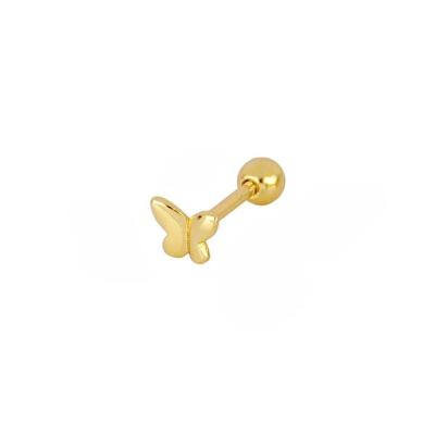 China TRY 2022 Wholesale Minimalist Hypoallergenic 18K Gold Plated Butterfly 925 Silver Party Piercing Jewelry for sale