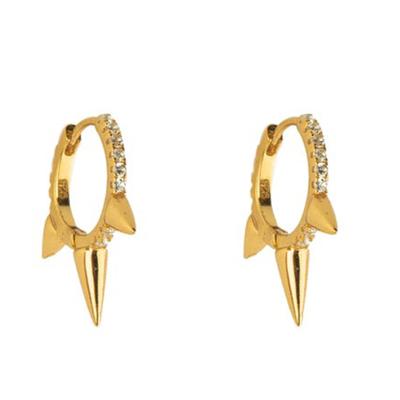 China Wholesale Jewelry S925 Sterling Silver Punk Style Geometric Diamond Earrings For Woman from TORY Vintage for sale