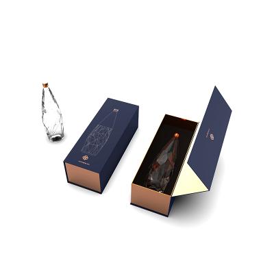 China Recycled Materials Wine Packaging Box Design Wholesale Manufacturer Latest Custom Luxury Rigid Boxes Coated Paper Beverage MOQ 1000 pcs Flat Accept for sale