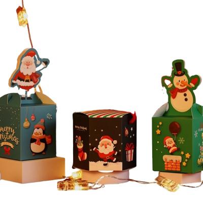 China Recycled Materials Christmas Apple And Candy Box Christmas Eve Bag Gift Box Packaging Peace Fruit Packaging Box for sale