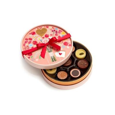 China Recycled Materials Wholesale Latest Design Manufacturer Luxury Custom Round Chocolate Box for sale