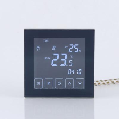 China Popular Air Conditioning Room Thermostat Black Flame Retardant Plastic Smart Temperature Controller With Large Screen for sale