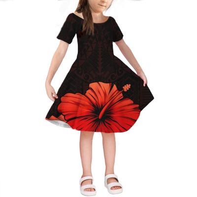 China Summer Hawaiian Short Strapless Dress Dress Anti-wrinkle Designer Costume Dress 10 Year Sleeve Girl for sale