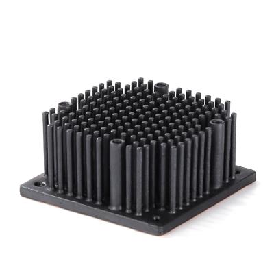 China Copper Customized Graphene GPU Cool Heatsink 50*50*20mm Square Forging CPU Cooler Copper Pin Fin Cooling Heatsink for sale