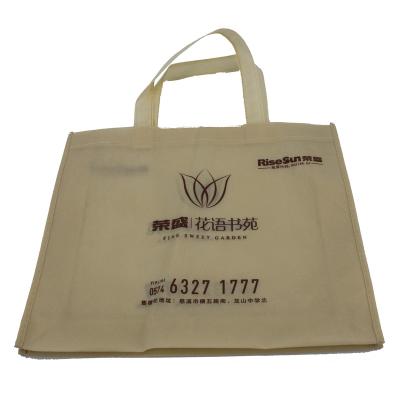 China Non logo printing factory sale direct custom light and thin handled woven fabric light and thin tote bag for shopping for sale