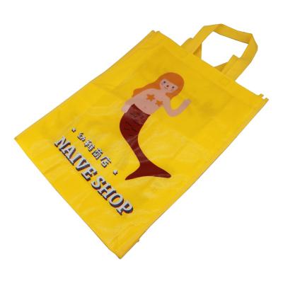 China Custom Eco-friendly Cartoon Pattern Cheap Logo Nonwoven Tote Bag For Shopping Clothes Shoes Packaging for sale