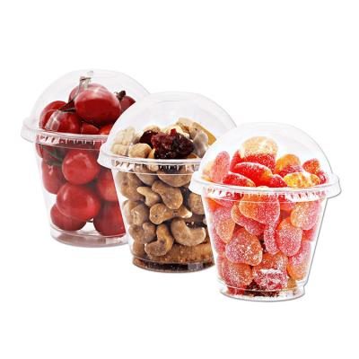 China Disposable/Sustainable/Stored Disposable Small Clear Plastic Dessert Ice Cream Cups With Lid for sale