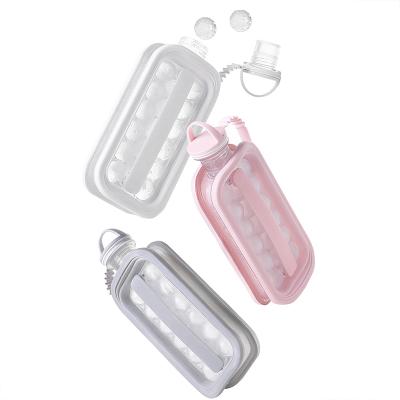 China Ice Maker Silicone Ball Maker 2 In 1 Portable Ice Cube Maker Bottle for sale