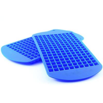 China Flexible Stackable Ice Maker Mini Whiskey Juice Salad Ice Cube Mold 160 Grid Mini Silicone Ice Cube Tray for sale