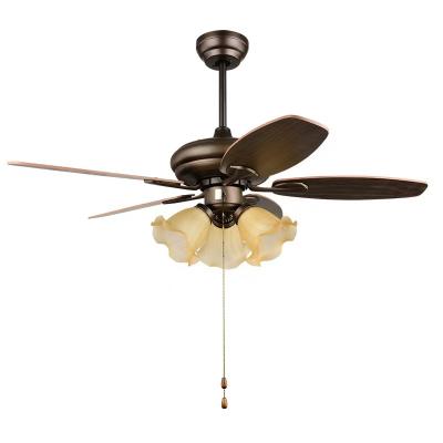 China Attic Style Ceiling Fan Modern Decorative Electric Household LED Household Ceiling Fans With Light for sale