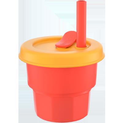 China BPA Free 2022 Wholesale Cute Kids Sippy Cup Baby Water Silicone Snack Toddler Cup Kids Training Cups For Kids Gift With Lids And Straws for sale