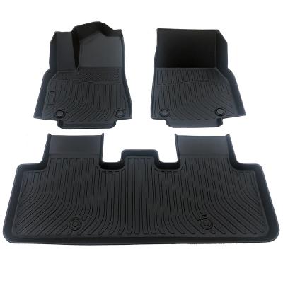 China 3D Interior Car Floor Mat Strip Car Floor All Weather Odorless Mats For Tesla Model Y Car Floor Liner for sale