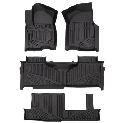 China Brief & Single Color Strip Car Floor Mat Liner Waterproof Odorless Carpet For GMC Yukon 2021-2022 for sale