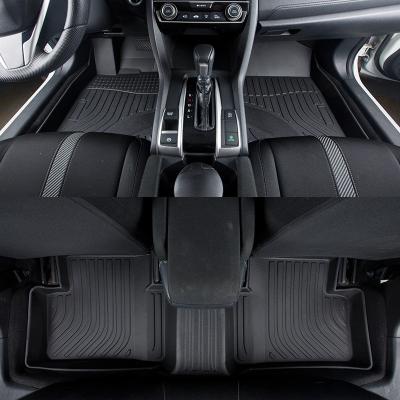 China Car Interior Floor Strip Car Floor Mats XPE All Weather Odorless Car Floor Liner For Honda Civic Car Mat for sale