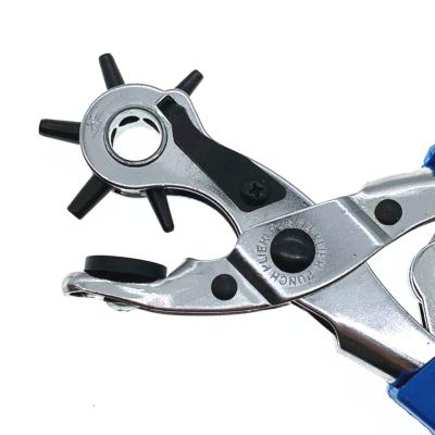 China Professional Multifunctional Belt Hole Puncher with 6 Holes Leather Puncher for Leather Belts Fabric for sale