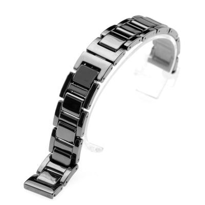 China Watch Accessories Hot Sale Replacement Ceramic Watch Band With Butterfly Buckle for sale