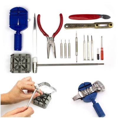 China Watch Repair Tools Watch Strap Adjustment Disassembly Tool 16pcs Watch Repair Tool Kit for sale