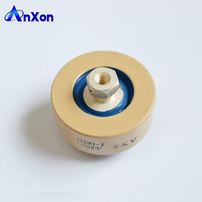 China AnXon RF capacitor CCG81 5KV 100PF 30KVA High voltage RF disc capacitor for sale