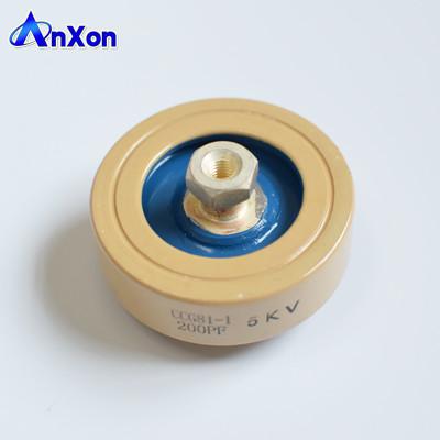 China Anxon power CCG81 5KV 200PF 30KVA Low losses R85 N750 RF Power plate ceramic capacitor for sale