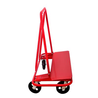 China Easy Movable Drywall Platform Hand Trucks Industrial Double Hand Trolley Push Trolley Color Material Original Dimension Mute Place for sale