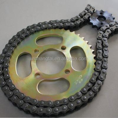 China Transmission Chain Motorcycle Chain Sets / Motorcycle Spare Parts for sale