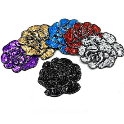 China 3D flower shaped sequin 3D embroidery can be used for clothing hats gifts crafts and decorative patches for sale