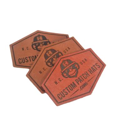 China Custom Leather Patch Wholesale Custom Embossed High Quality Washable Patch Leather For Hats for sale